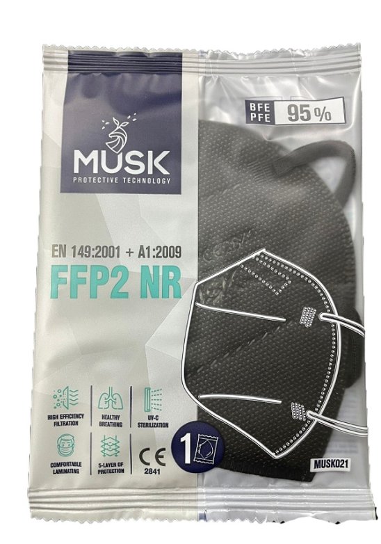 MUSK MASCHERINA FFP2 BLACK10PZ