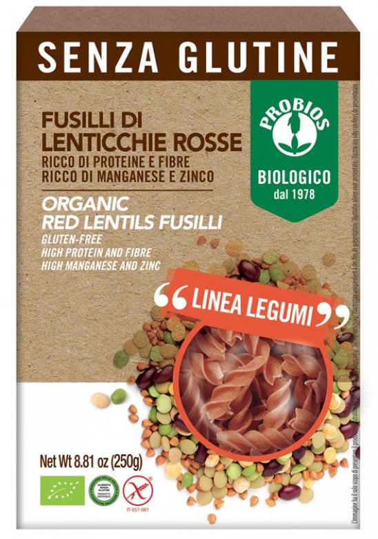 PROBIOS PASTA FUSILLI 100% LENTI