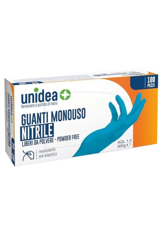 UNIDEA GUANTI S/POLV NI M 100