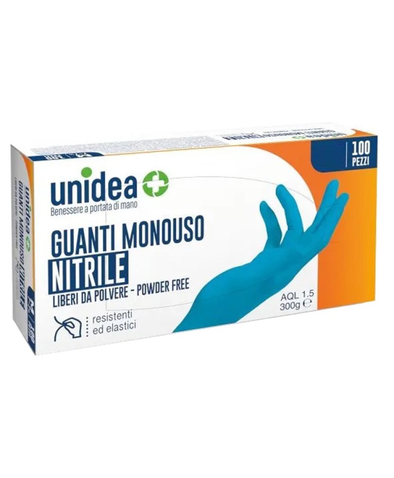 UNIDEA GUANTI S/POLV NI M 100