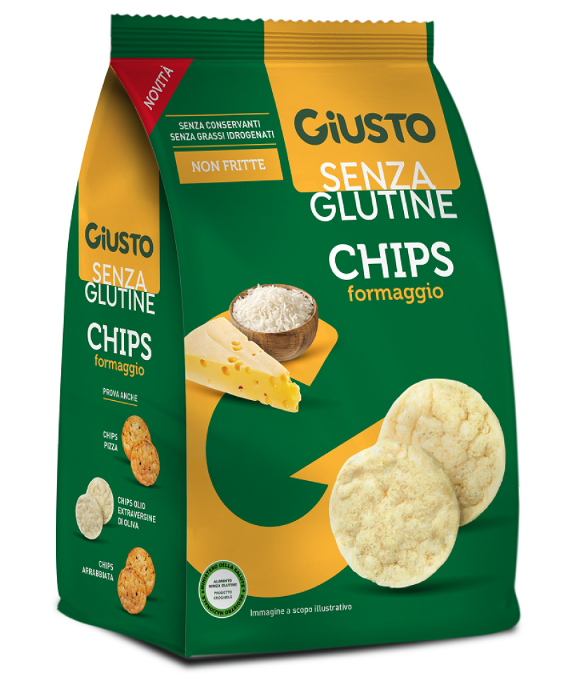 GIUSTO S/G CHIPS FORMAGGIO 40G