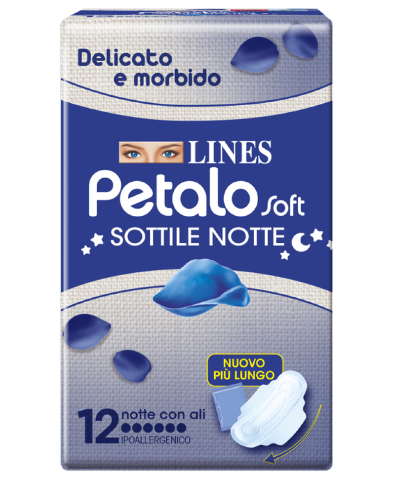 LINES PETALO SOFT NOTTE 12PZ