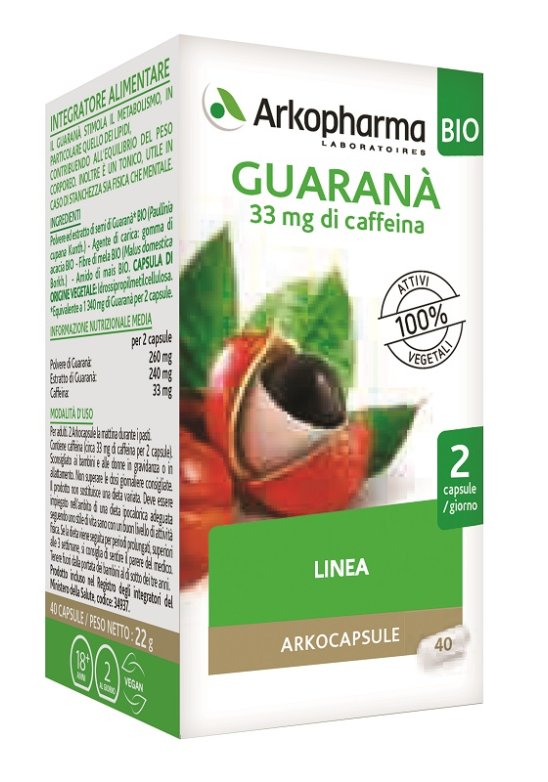 ARKO Capsule GUARANA' BIO 40 Capsule