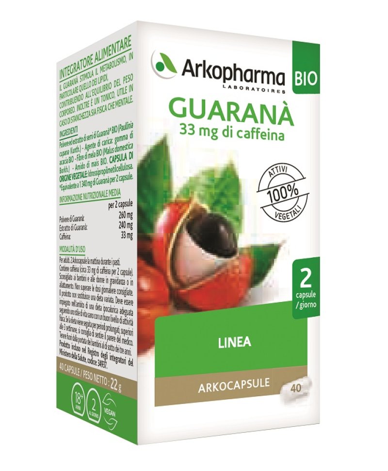 ARKO Capsule GUARANA' BIO 40 Capsule