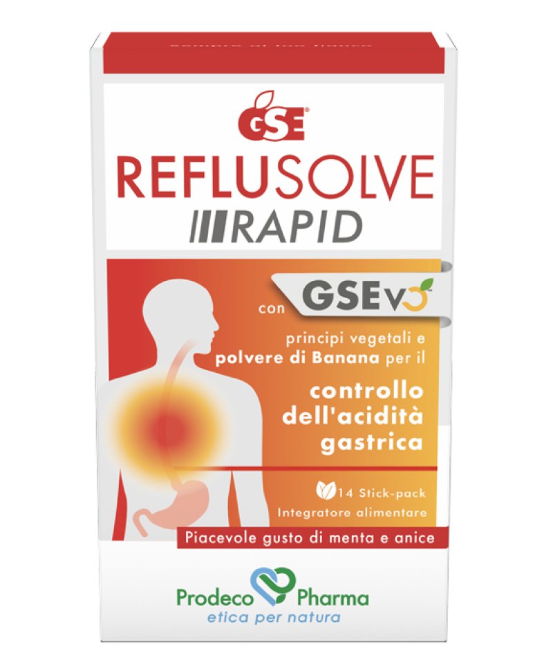 GSE REFLUSOLVE RAPID 14 STICK uso orale reflusso e bruciore