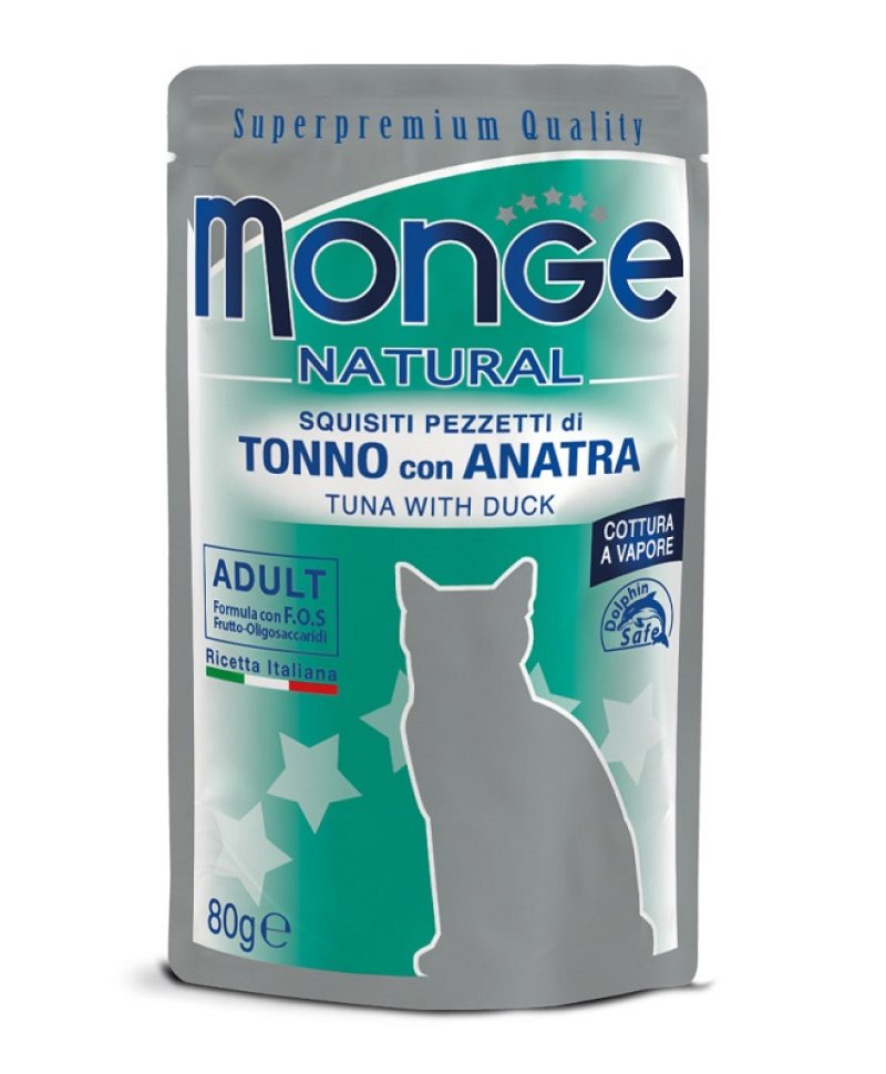 MONGE BUSTE TONNO/ANATRA 80G