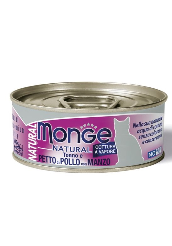 MONGE NAT POLLO/MANZO 80GR