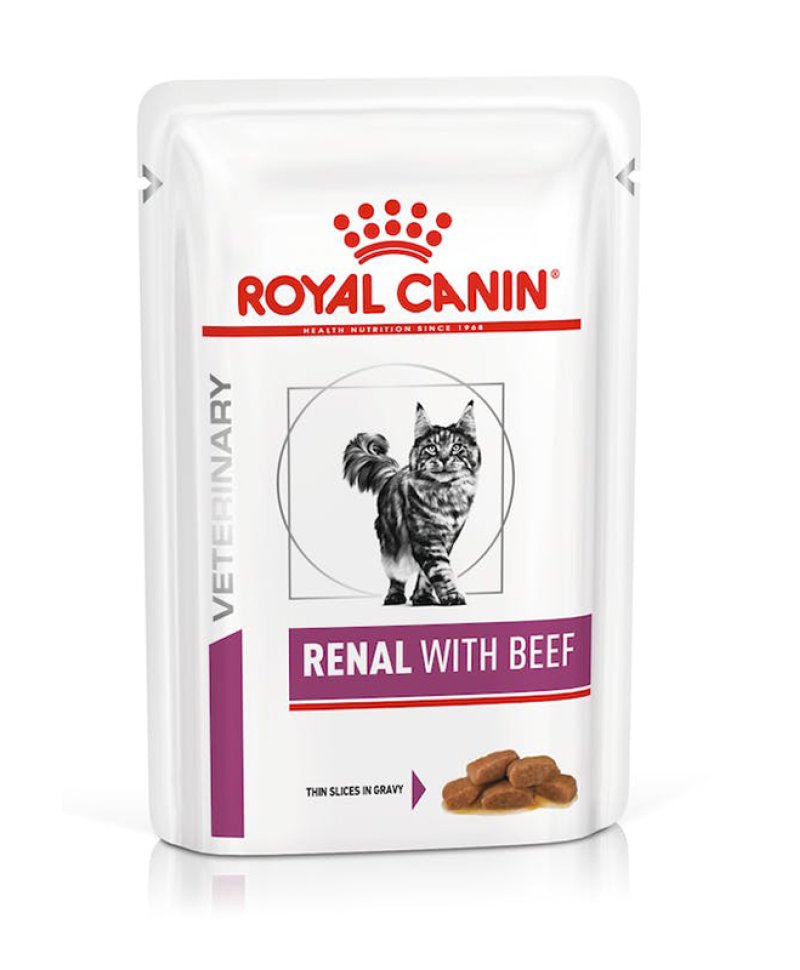 VHN WET CAT RENAL BEEF 12X85G