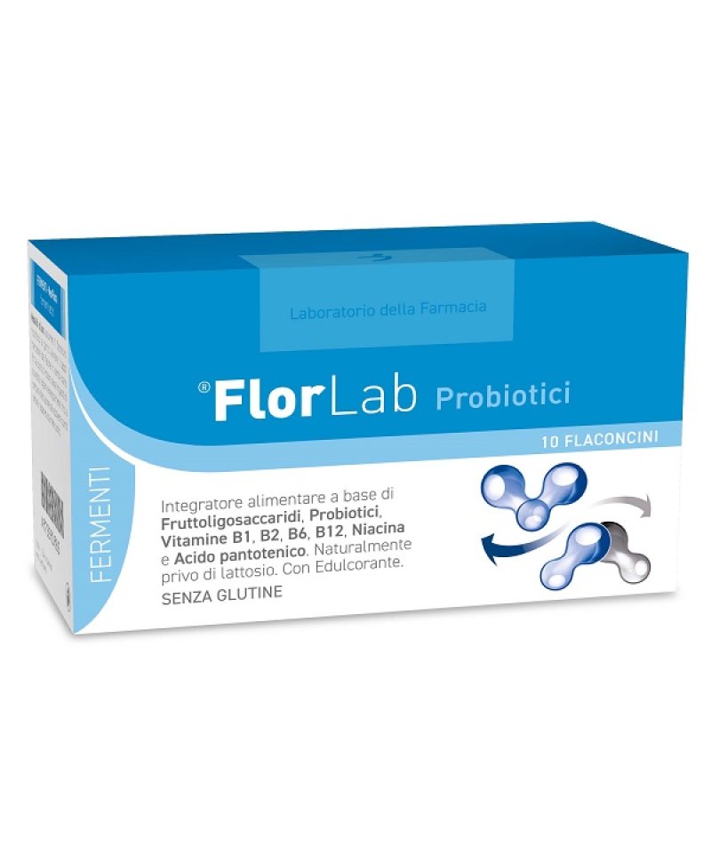 LDF FLORLAB 10 flaconcini probiotici, prebiotici e vitamine