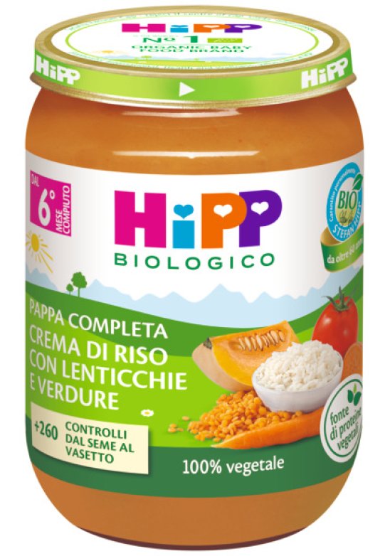 HIPP CREMA RISO LENTIC VERDU BIO