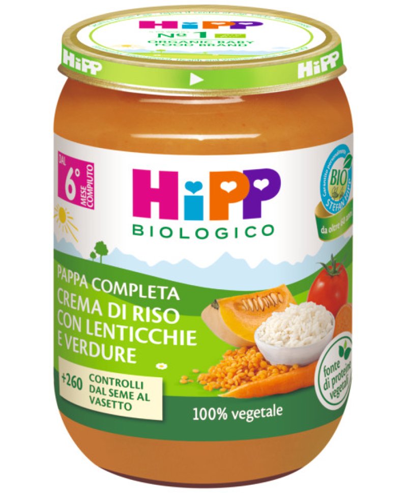 HIPP CREMA RISO LENTIC VERDU BIO