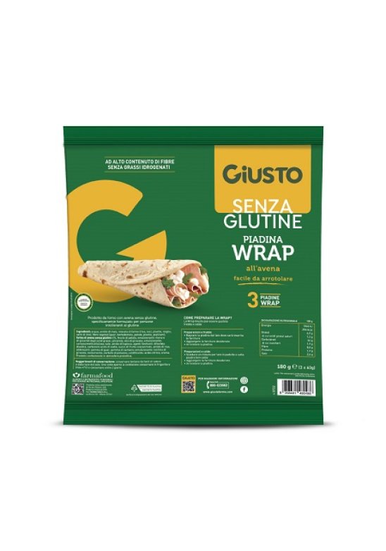 GIUSTO-S/G WRAP AVENA 3X60G