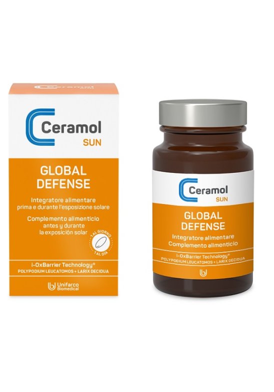 CERAMOL GLOBAL DEFENSE 30 Compresse antiossidanti protezione sole