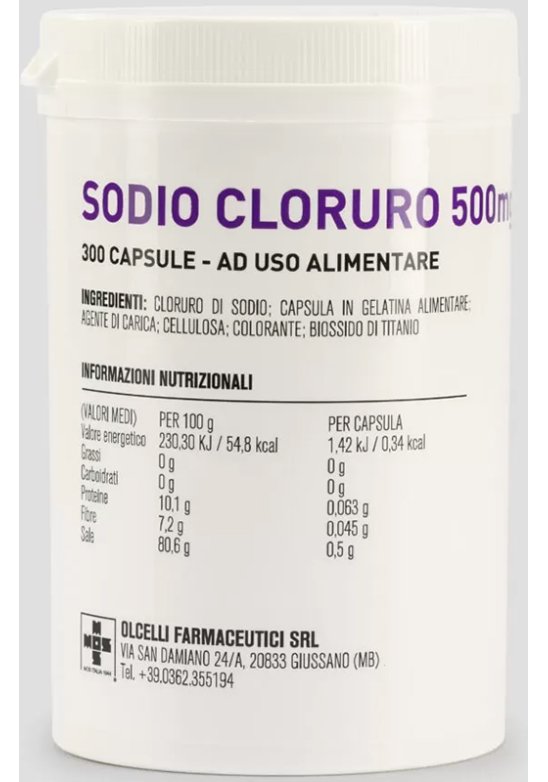 SODIO CLORURO MOS 500MG 300CPS