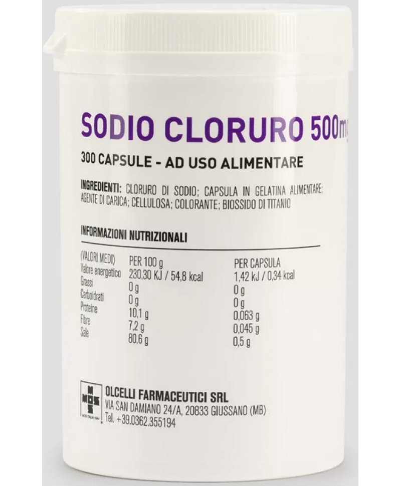 SODIO CLORURO MOS 500MG 300CPS