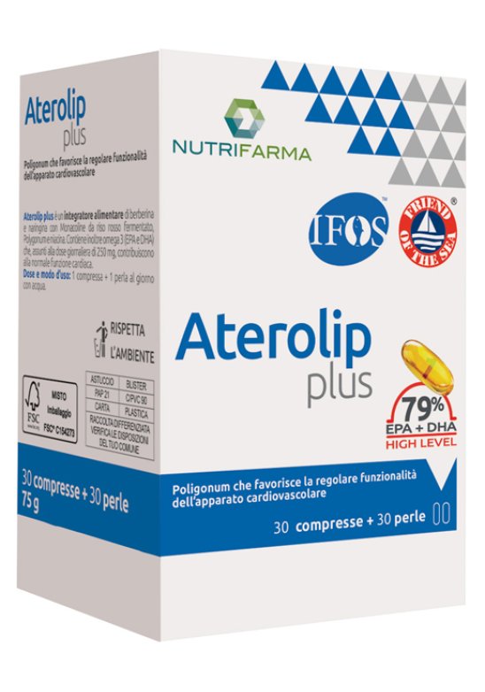 ATEROLIP PLUS 79% 30 Compresse+30 perle con riso rosso e omega 3