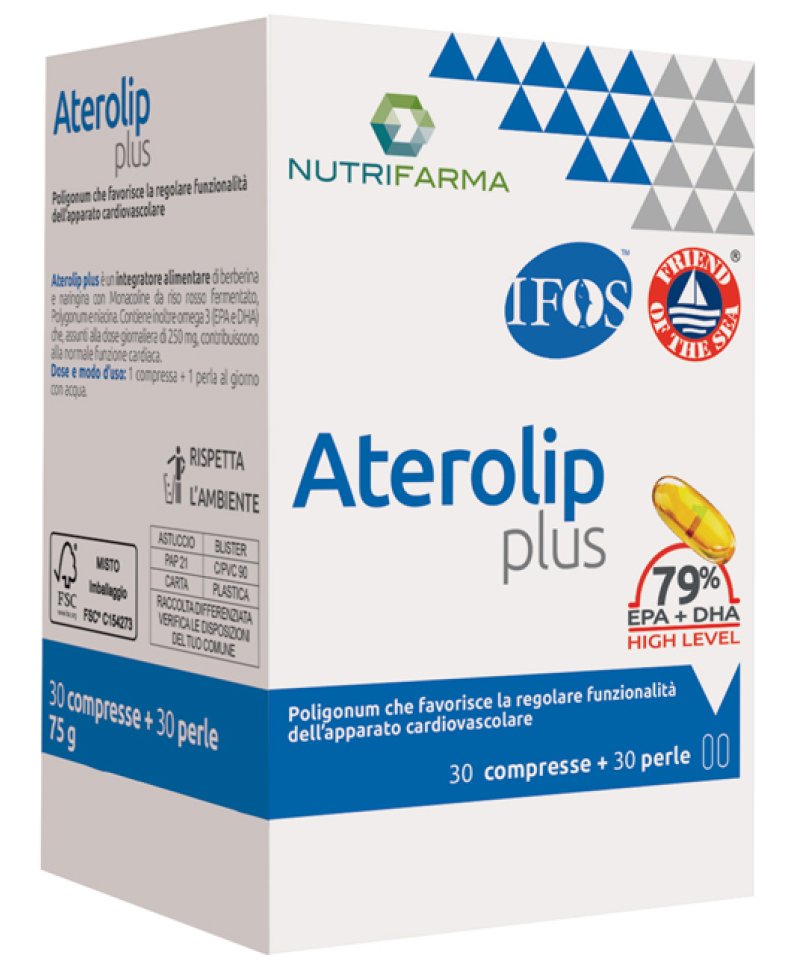 ATEROLIP PLUS 79% 30 Compresse+30 perle con riso rosso e omega 3