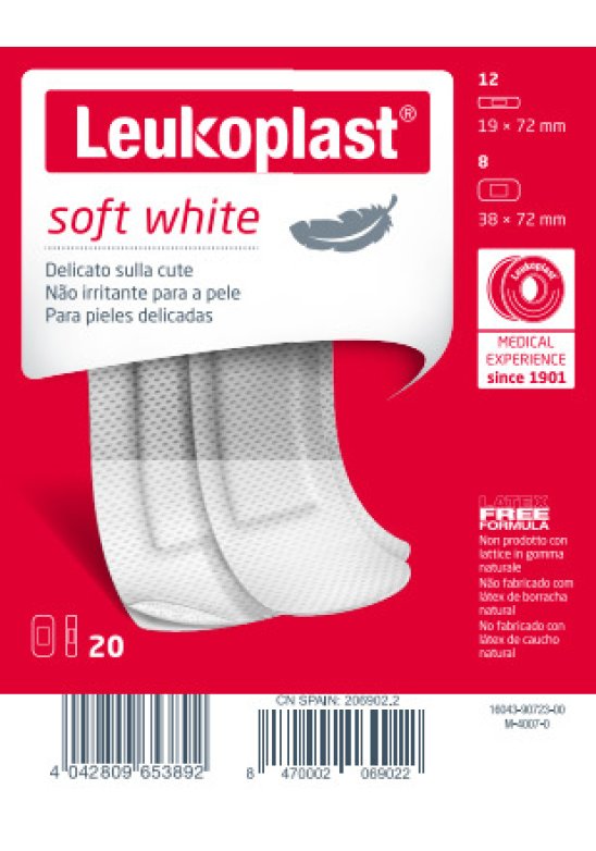 LEUKOPLAST SOFT WHITE 20PZ ASS