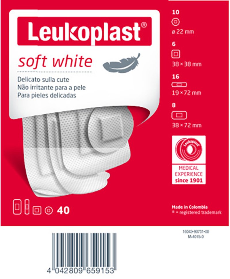 LEUKOPLAST SOFT WHITE 40PZ ASS