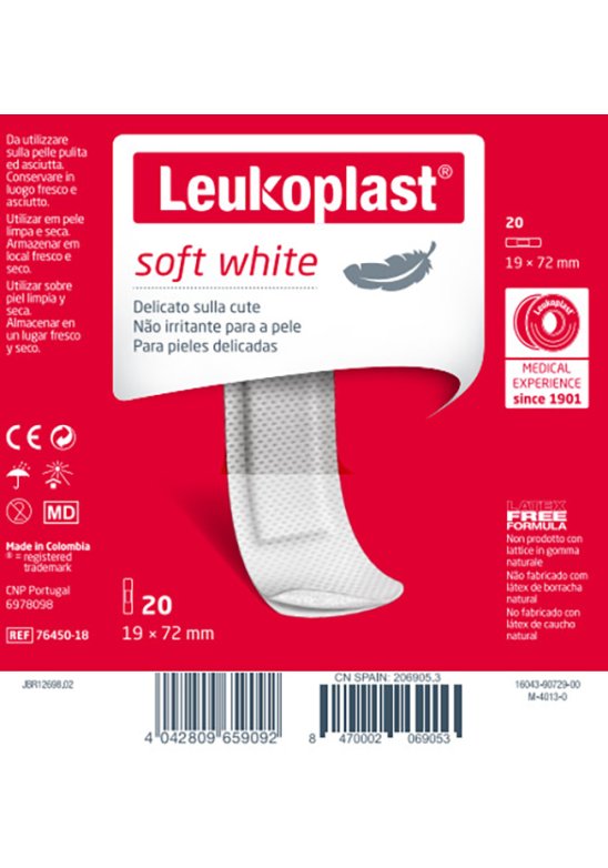 LEUKOPLAST SOFT WHITE72X19 20P