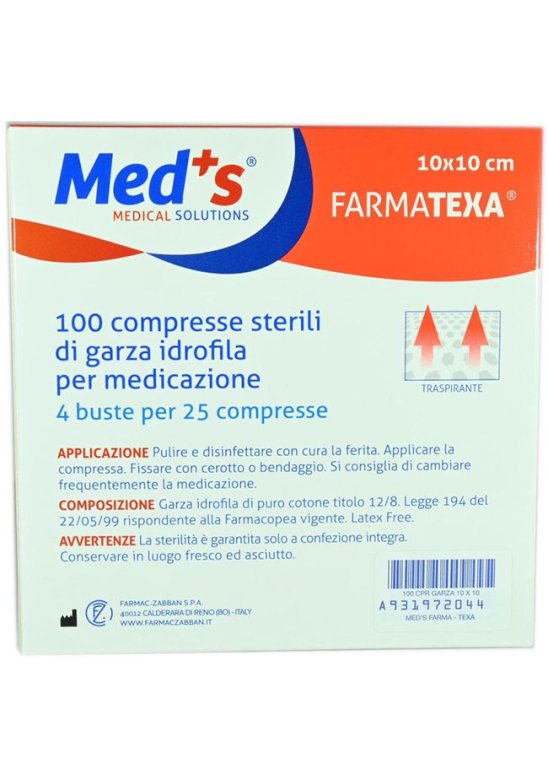 GARZA FARMAC Z.COTON10X10X100PZ GARZA FARMAC Z.COTON10X10X100PZ