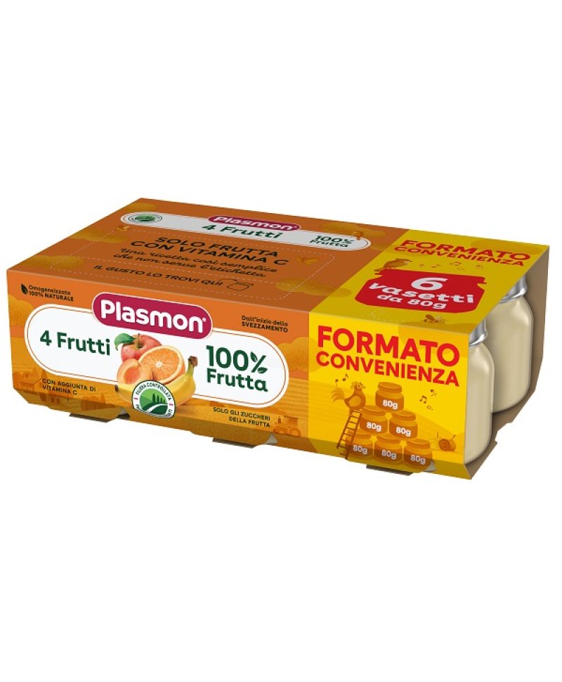 PLASMON OMOG 4 FRUTTI 6X80GR