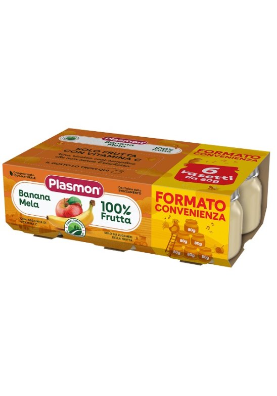 PLASMON OMOG BANANA MELA 6X80G