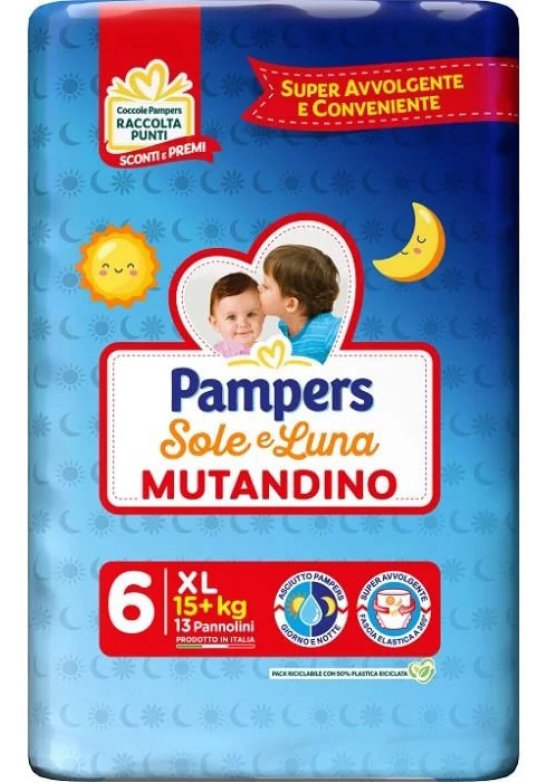 PAMPERS SOLE&LUNA MUT XL 13PZ