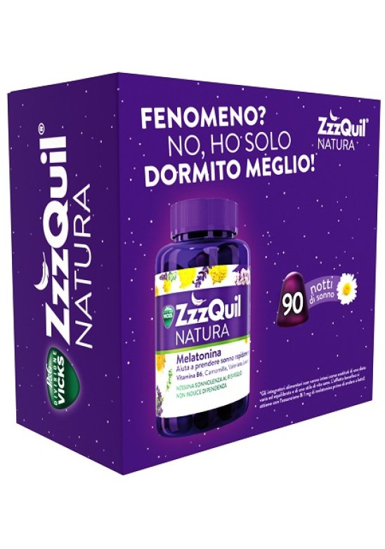 VICKS ZZZQUIL NATURA BIPACCO 60+30 Pastiglie Gommose