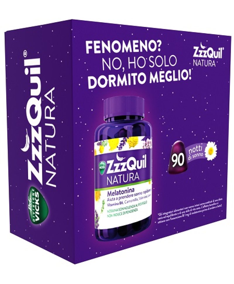 VICKS ZZZQUIL NATURA BIPACCO 60+30 Pastiglie Gommose