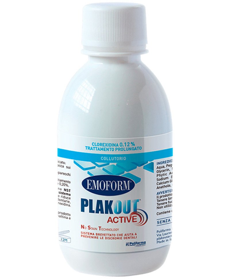 EMOFORM PLAKOUT ACTIVE 0,12% clorexidina+ DENTIFRICIO