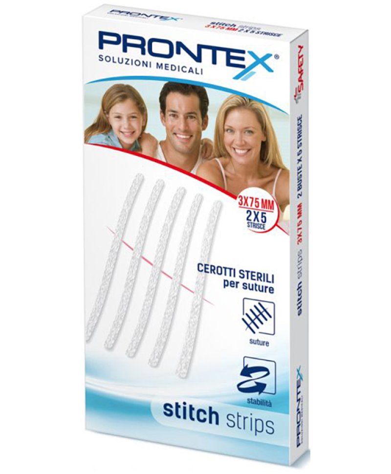 PRONTEX STITCH STRIPS 3X75 10P