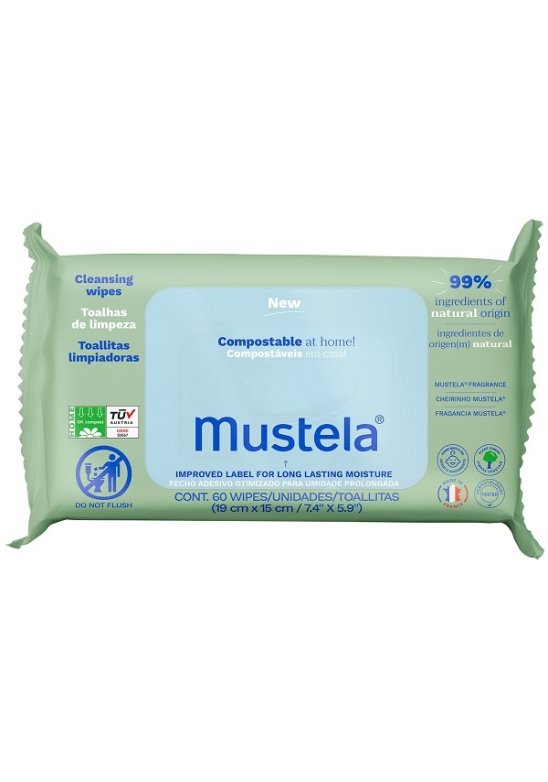 MUSTELA SALVIETTE COMPOST 60PZ