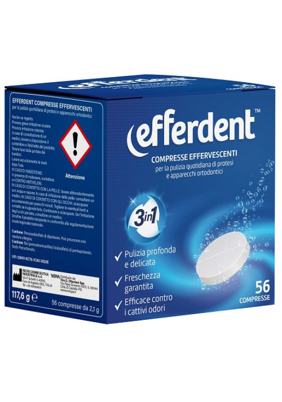 EFFERDENT EFFERVESCENTI 56CPR