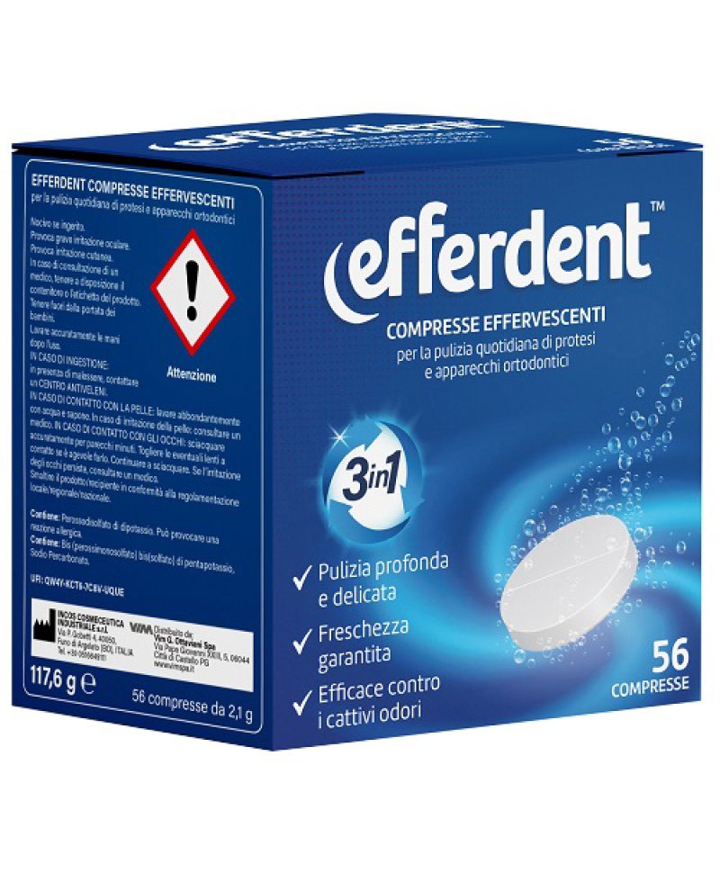 EFFERDENT EFFERVESCENTI 56CPR