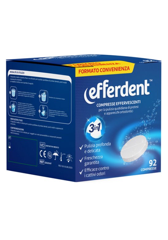 EFFERDENT EFFERVESCENTI 92CPR