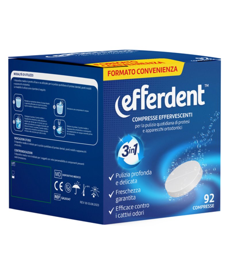 EFFERDENT EFFERVESCENTI 92CPR