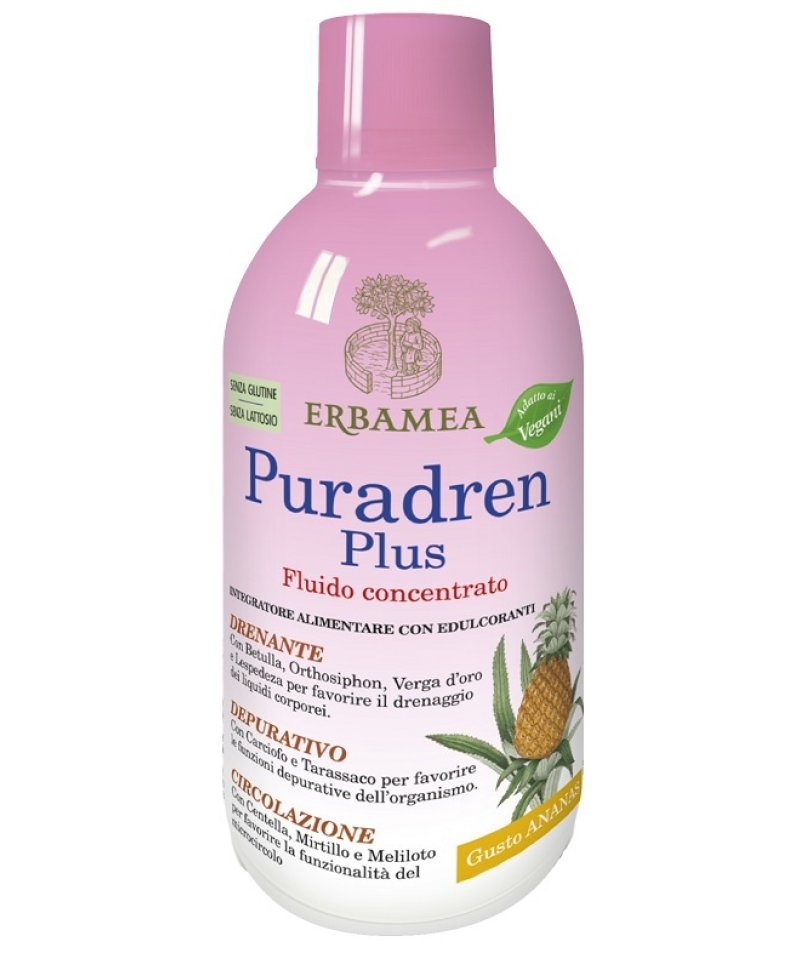 PURADREN PLUS ANANAS 500ML depurativo, drenante, per il microcircolo