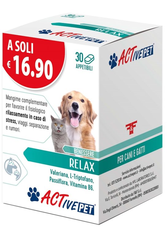 V ACTIVE PET RELAX 30CPR APPETT. V ACTIVE PET RELAX 30CPR APPETT.