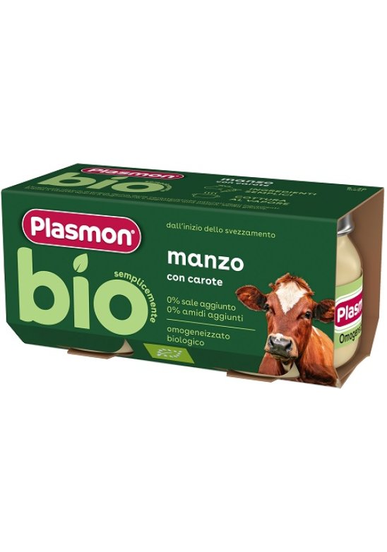 PLASMON BIO OMOG MANZO CAR 2X80G