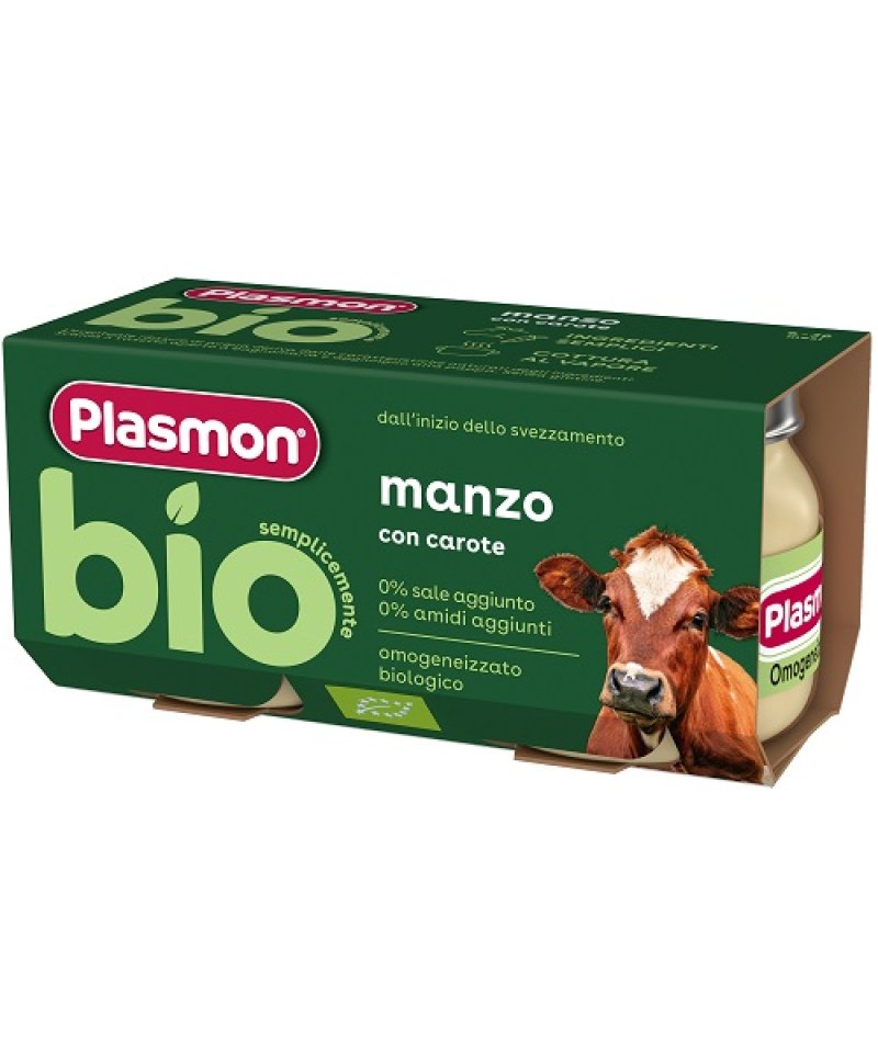 PLASMON BIO OMOG MANZO CAR 2X80G