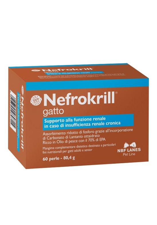 NEFROKRILL GATTO 60 perle integratore veterinario renale