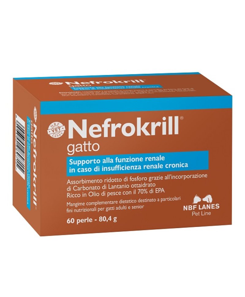 NEFROKRILL GATTO 60 perle integratore veterinario renale