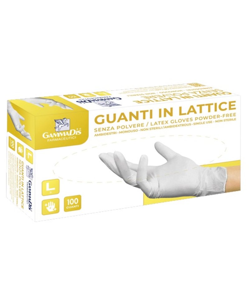 GUANTI LATTICE C/POLV M 100PZ