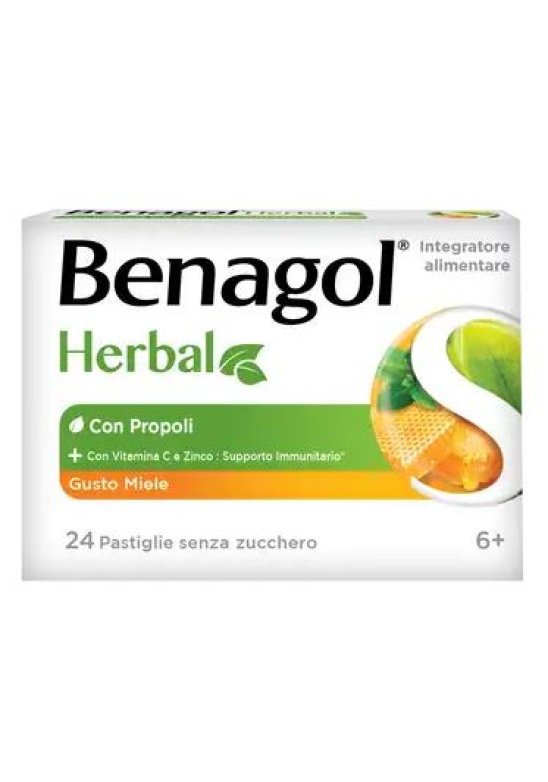 BENAGOL HERBAL MIELE 24PAST