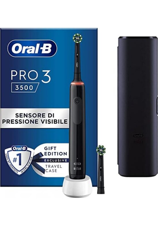 ORALB PRO 3 BLACK SPAZZ+2REF