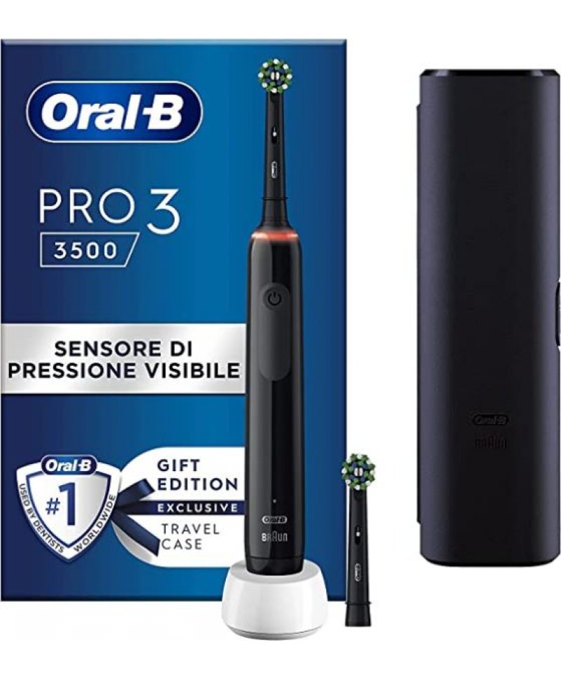 ORALB PRO 3 BLACK SPAZZ+2REF