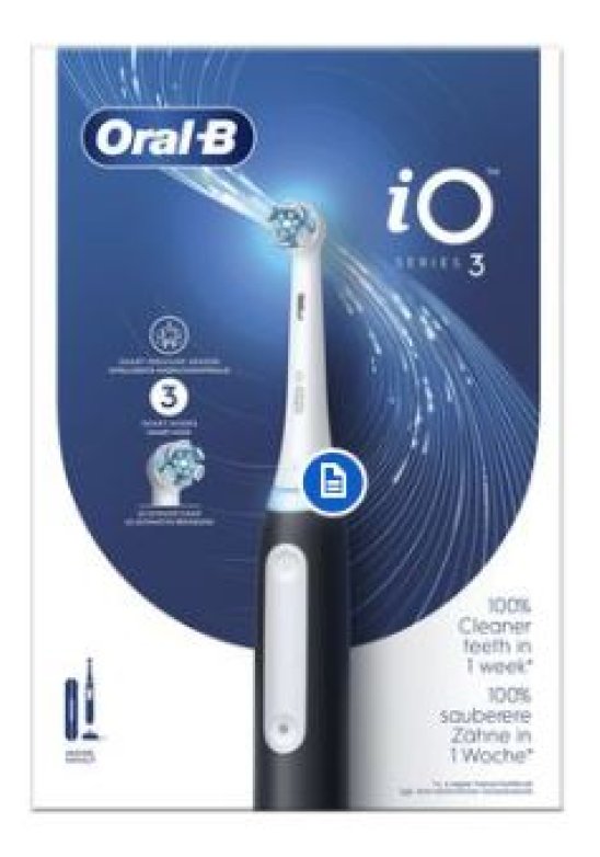 ORALB IO3 SERIES BLACK SPAZZOLINO ELETTRICO con sensore di pressione e meccanismo magnetico