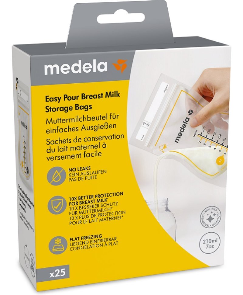 MEDELA-EASY POUR SACCA LATTE 25P