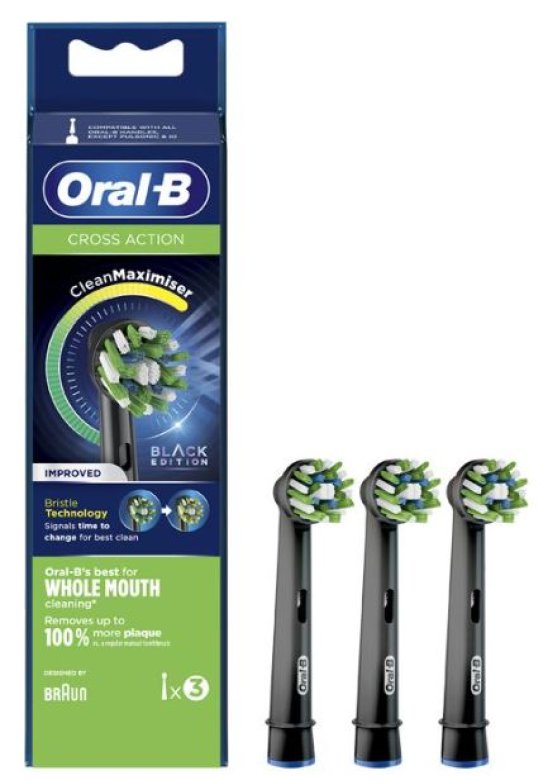 ORALB PW REFILL CROSS BLACK3PZ